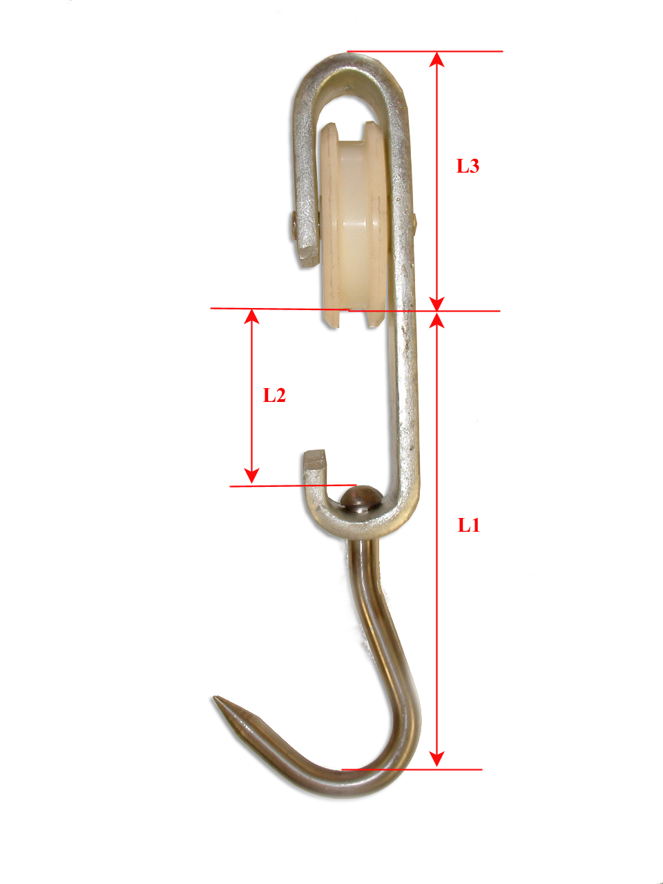 Beef Track Runner Stainless Hook / Nylon Wheel / Galvanised Trolley Mitchell Engineering